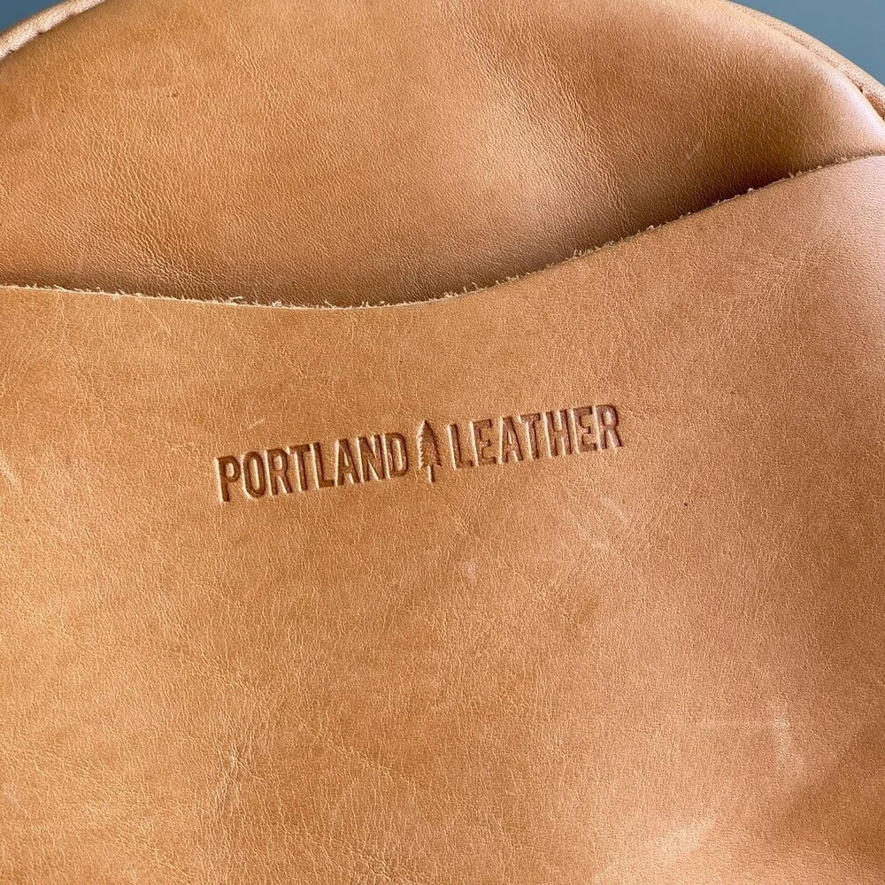 Portland Leather Co Sunflower Yellow Circle Crossbody Purse - 0322MA - Picture 3 of 5